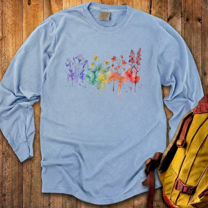 Watercolor New River Gorge Wildflowers Premium Long Sleeve