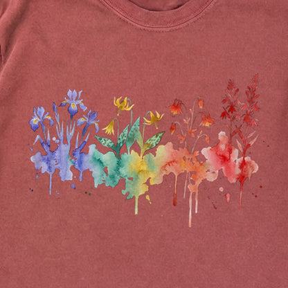 Watercolor New River Gorge Wildflowers Premium Long Sleeve
