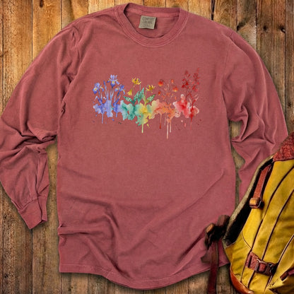 Watercolor New River Gorge Wildflowers Premium Long Sleeve
