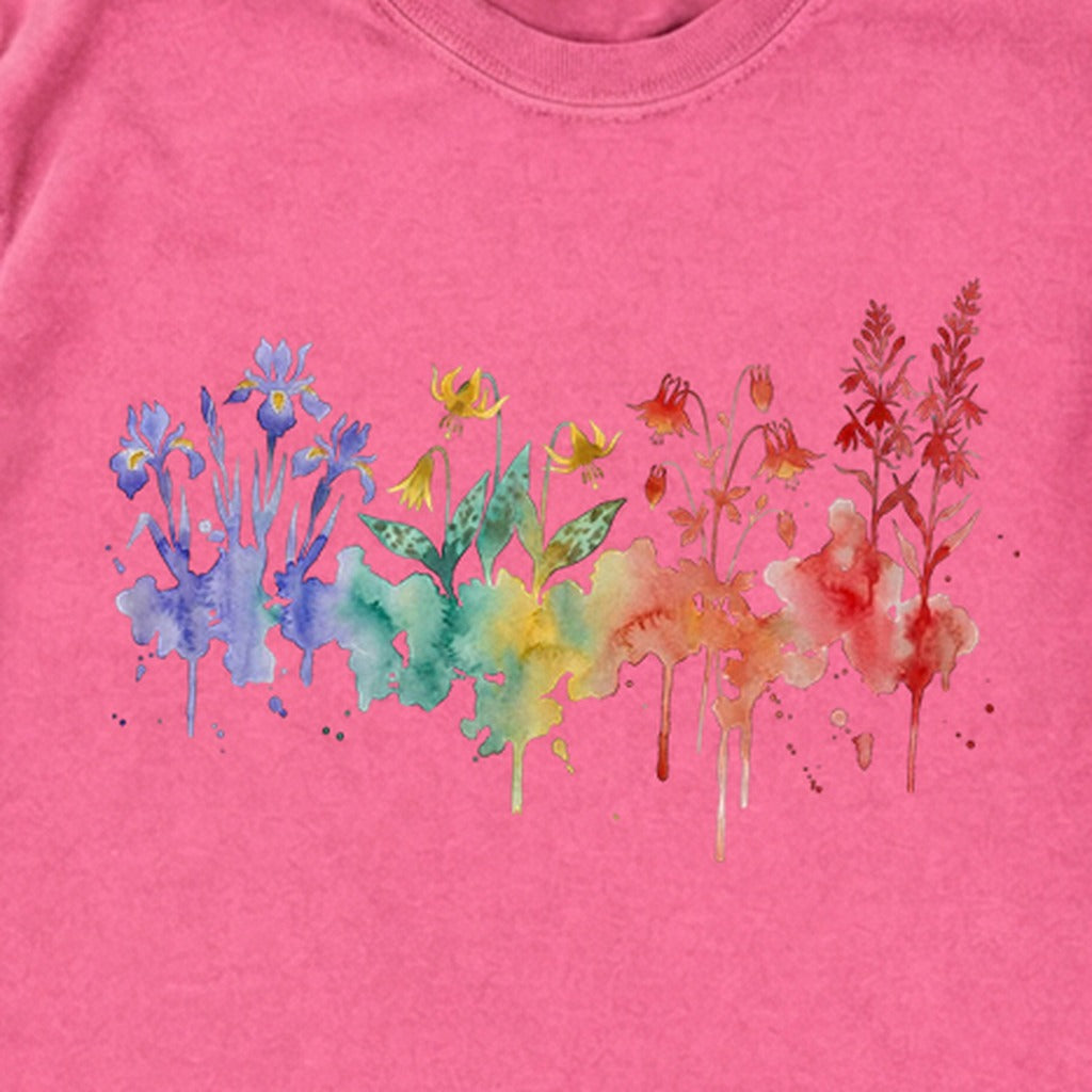 Watercolor New River Gorge Wildflowers Premium Long Sleeve