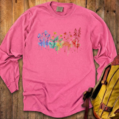 Watercolor New River Gorge Wildflowers Premium Long Sleeve