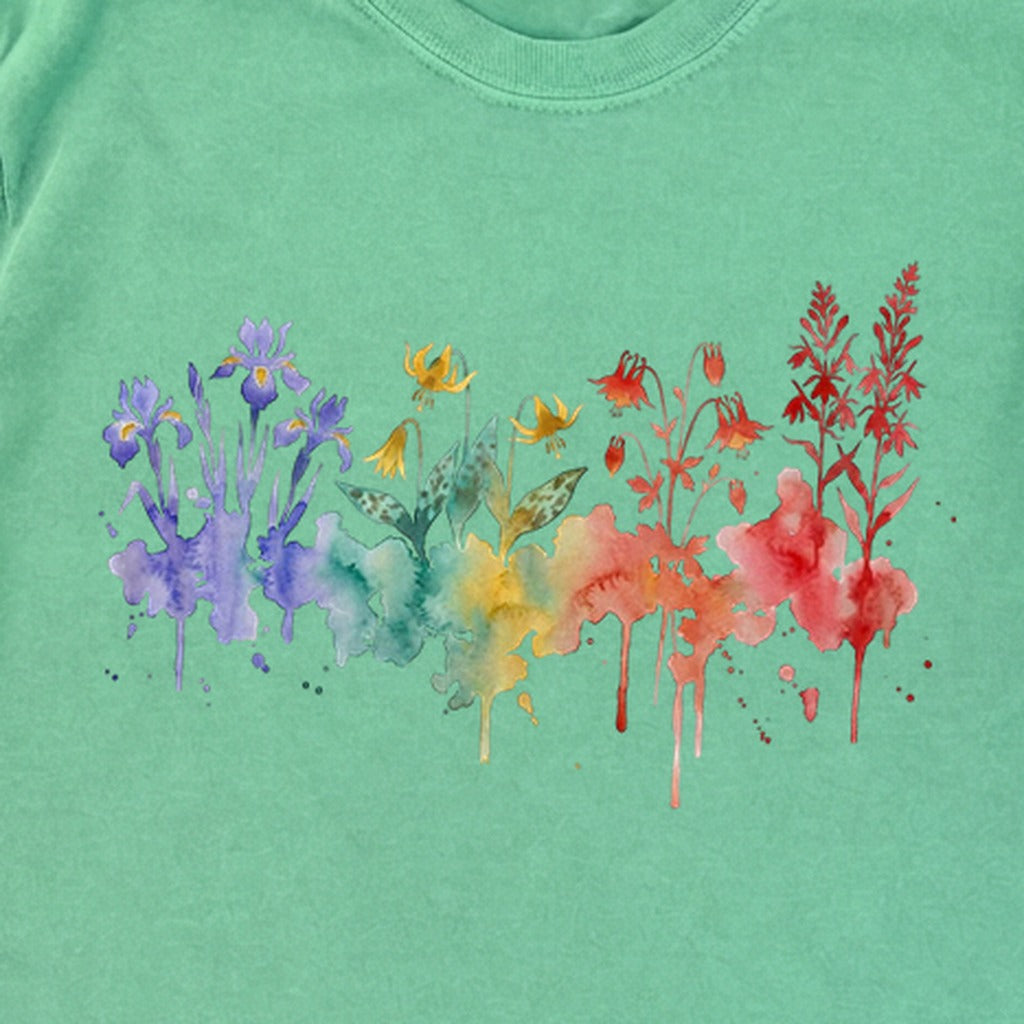 Watercolor New River Gorge Wildflowers Premium Long Sleeve