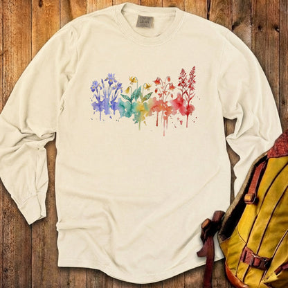 Watercolor New River Gorge Wildflowers Premium Long Sleeve