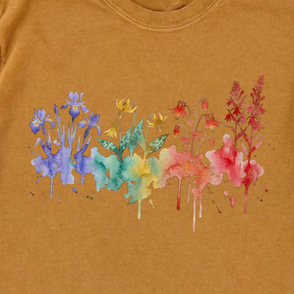 Watercolor New River Gorge Wildflowers Premium Long Sleeve