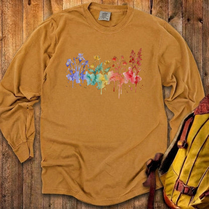 Watercolor New River Gorge Wildflowers Premium Long Sleeve