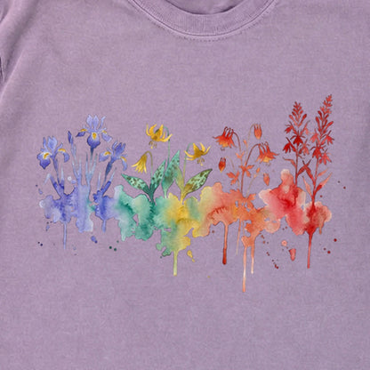 Watercolor New River Gorge Wildflowers Premium Long Sleeve