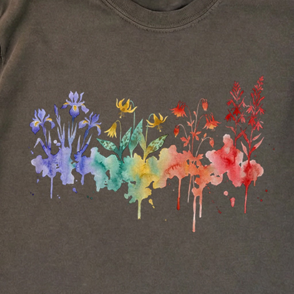 Watercolor New River Gorge Wildflowers Premium Long Sleeve