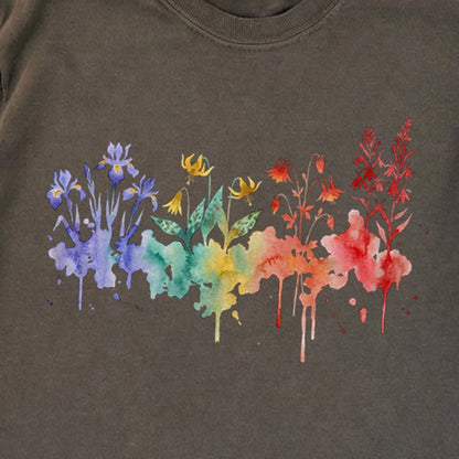 Watercolor New River Gorge Wildflowers Premium Long Sleeve