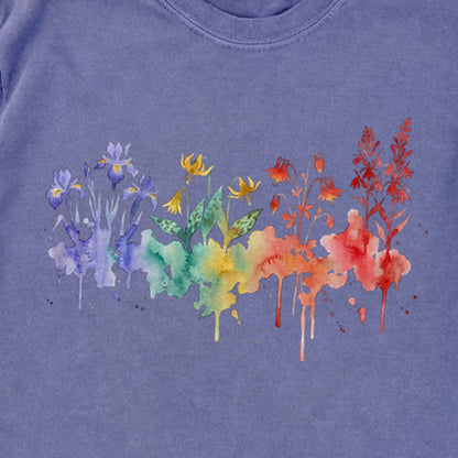 Watercolor New River Gorge Wildflowers Premium Long Sleeve