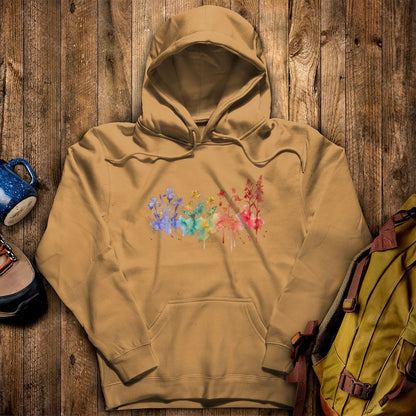 Watercolor New River Gorge Wildflowers Hoodie