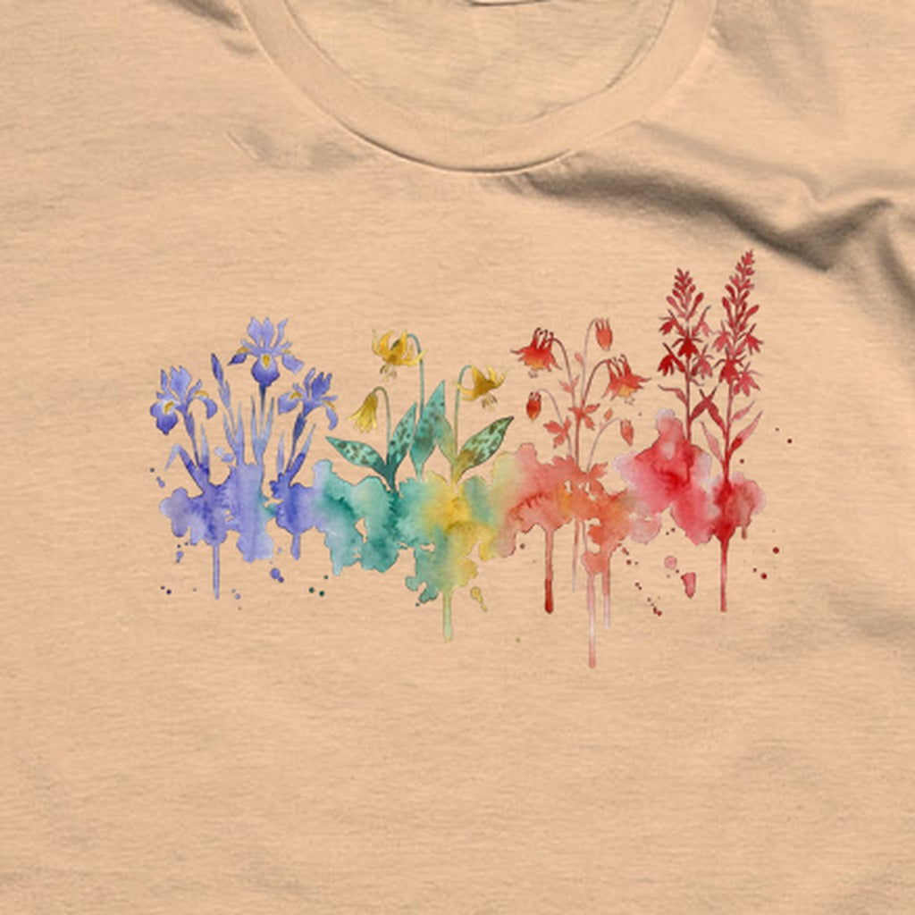 Watercolor New River Gorge Wildflowers T-Shirt