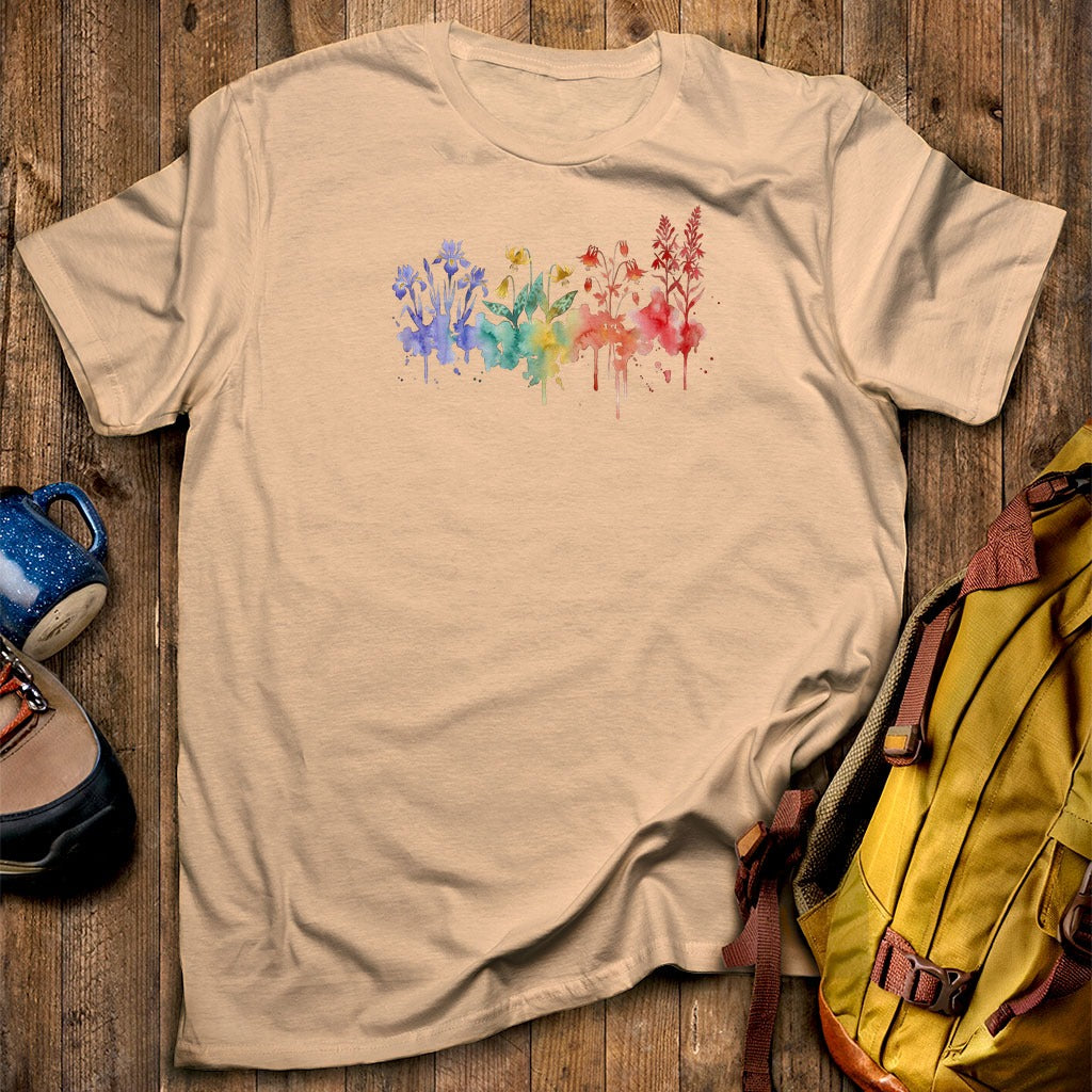 Watercolor New River Gorge Wildflowers T-Shirt