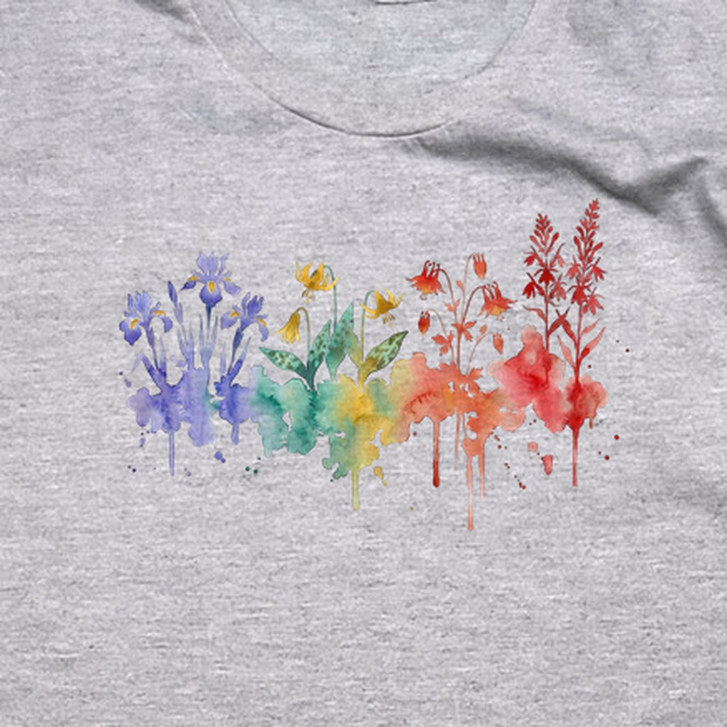 Watercolor New River Gorge Wildflowers T-Shirt