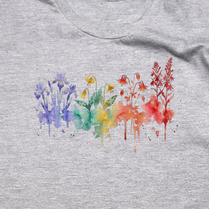 Watercolor New River Gorge Wildflowers T-Shirt