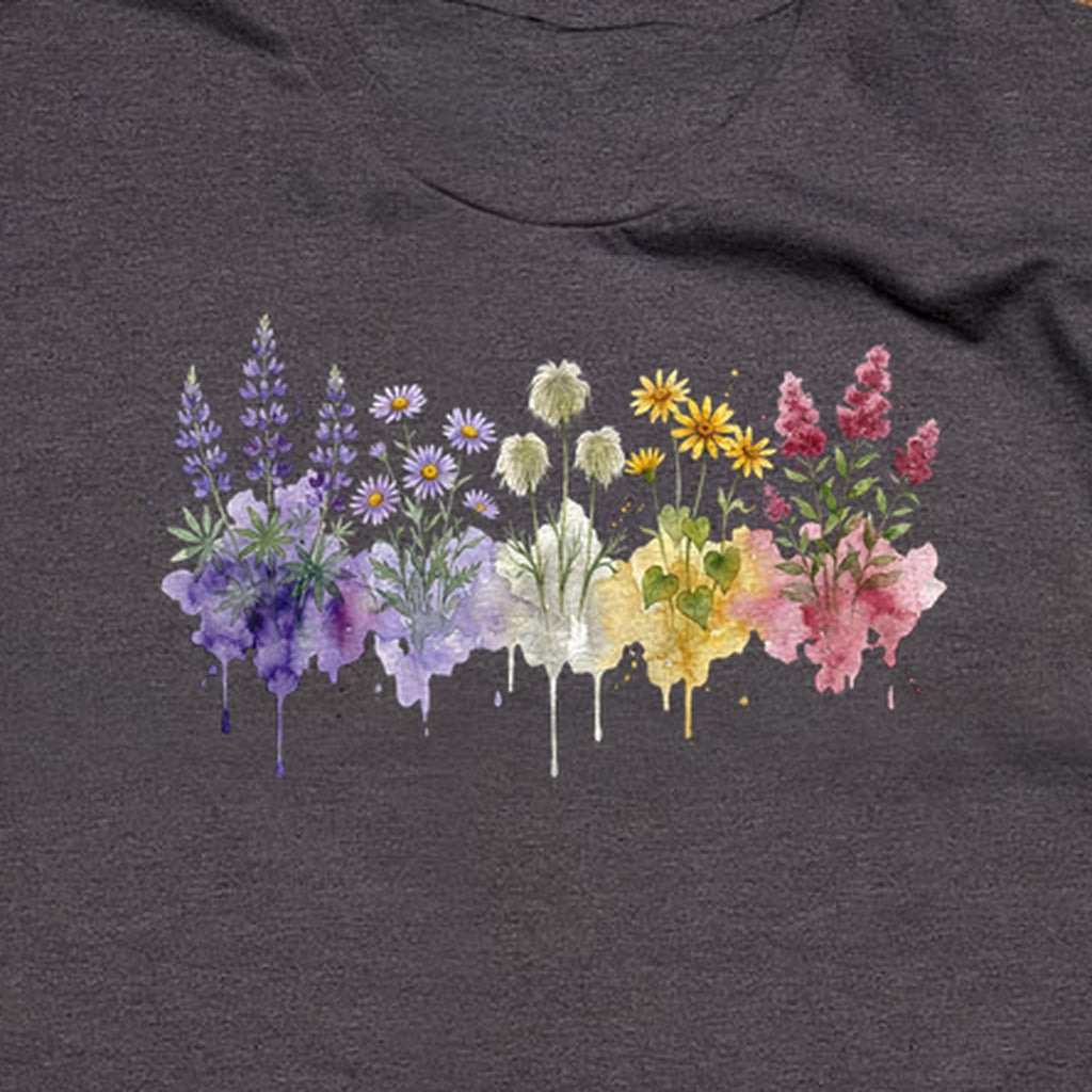 Watercolor North Cascades Wildflowers T-Shirt