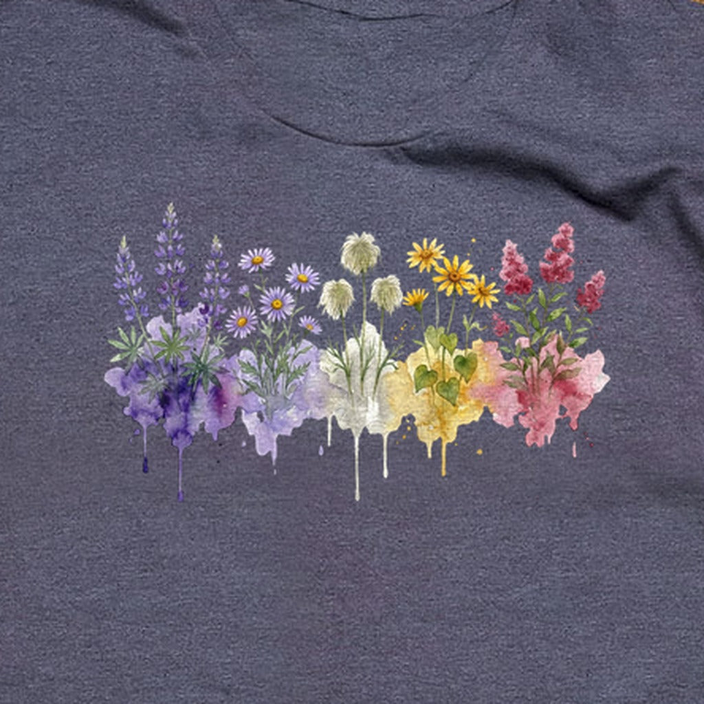 Watercolor North Cascades Wildflowers T-Shirt