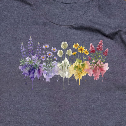 Watercolor North Cascades Wildflowers T-Shirt