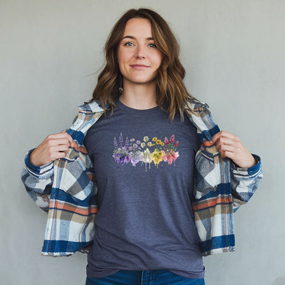 Watercolor North Cascades Wildflowers T-Shirt
