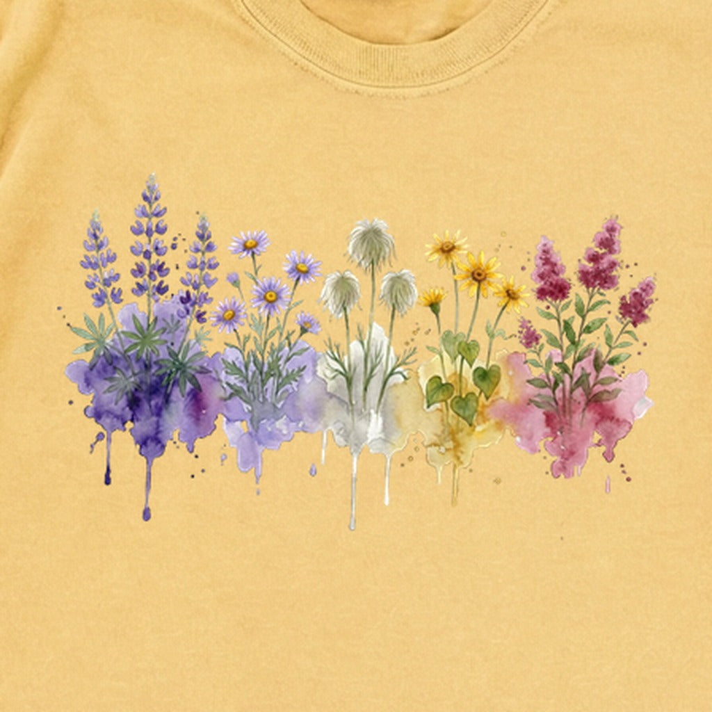 Watercolor North Cascades Wildflowers Premium Long Sleeve