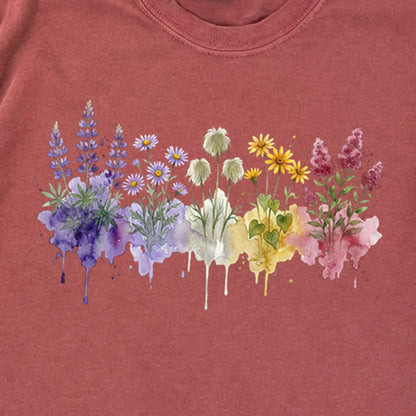 Watercolor North Cascades Wildflowers Premium Long Sleeve