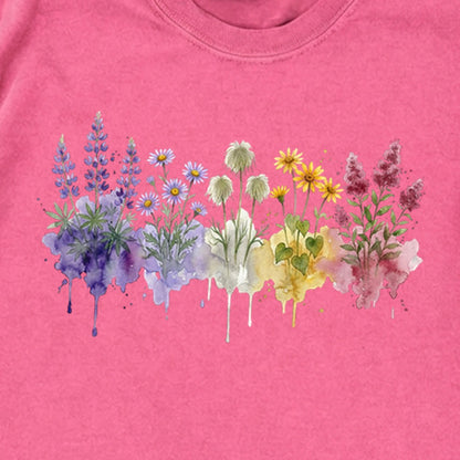 Watercolor North Cascades Wildflowers Premium Long Sleeve