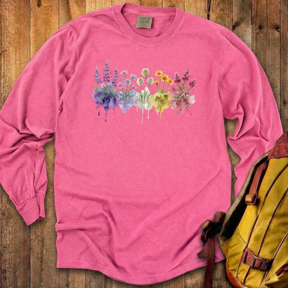 Watercolor North Cascades Wildflowers Premium Long Sleeve