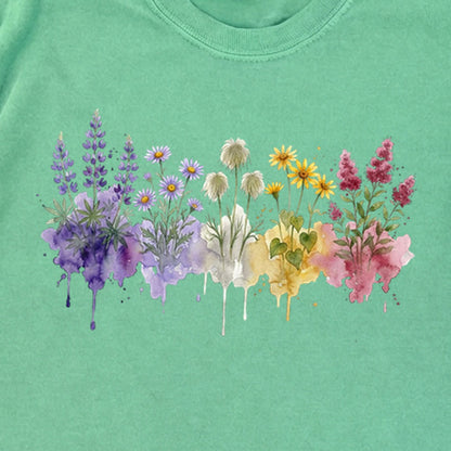 Watercolor North Cascades Wildflowers Premium Long Sleeve