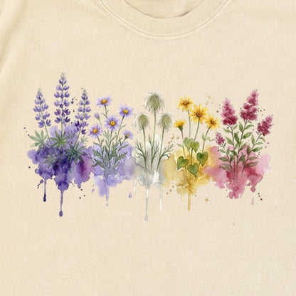 Watercolor North Cascades Wildflowers Premium Long Sleeve