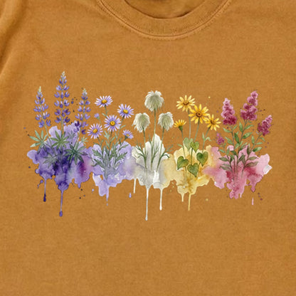 Watercolor North Cascades Wildflowers Premium Long Sleeve