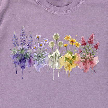 Watercolor North Cascades Wildflowers Premium Long Sleeve