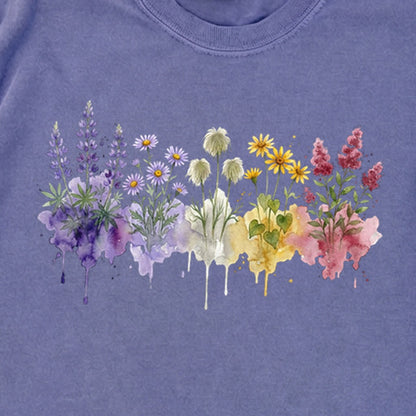 Watercolor North Cascades Wildflowers Premium Long Sleeve