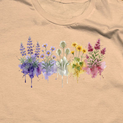 Watercolor North Cascades Wildflowers T-Shirt