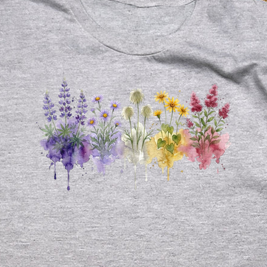 Watercolor North Cascades Wildflowers T-Shirt