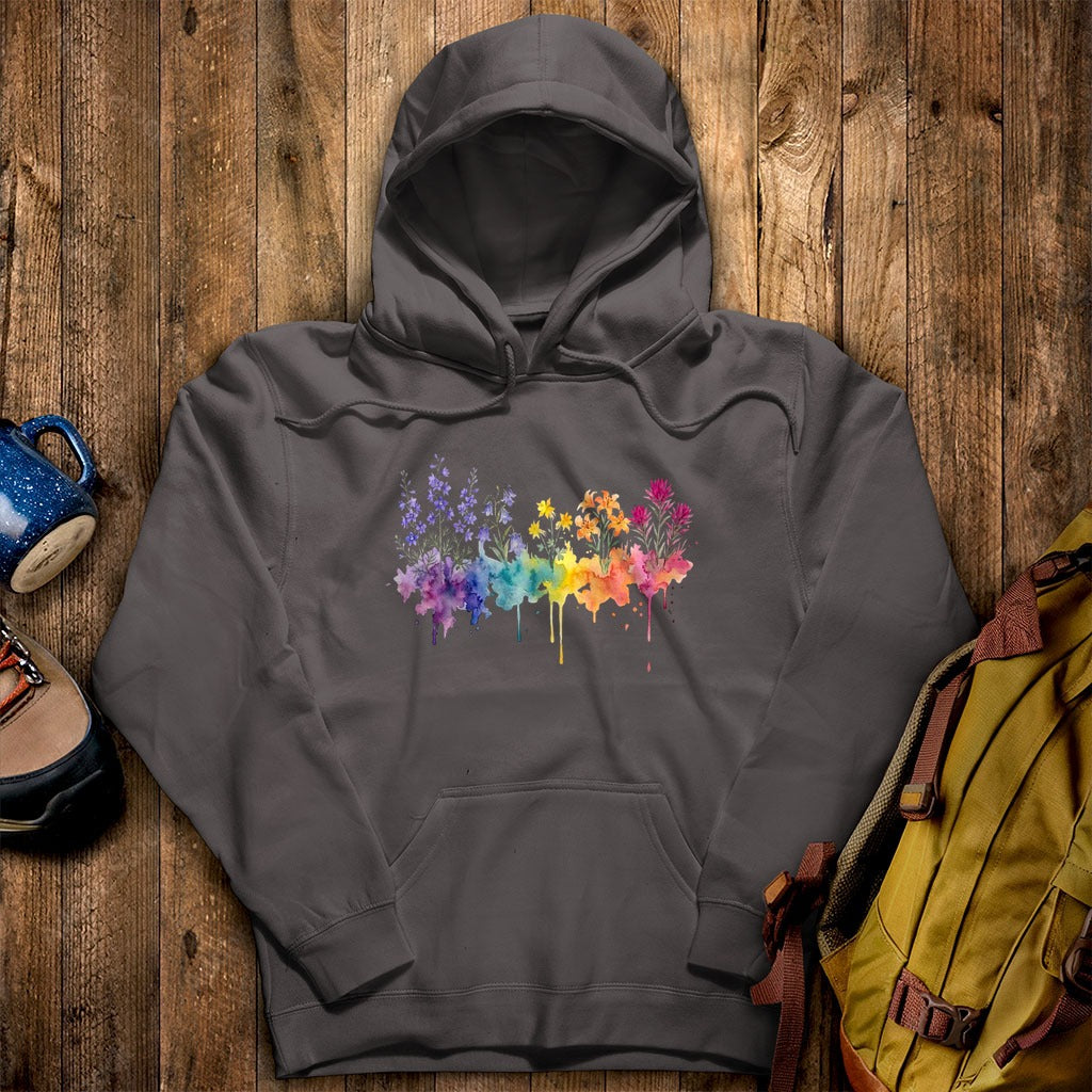Watercolor Olympic Wildflowers Hoodie
