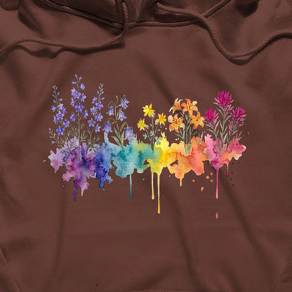Watercolor Olympic Wildflowers Hoodie