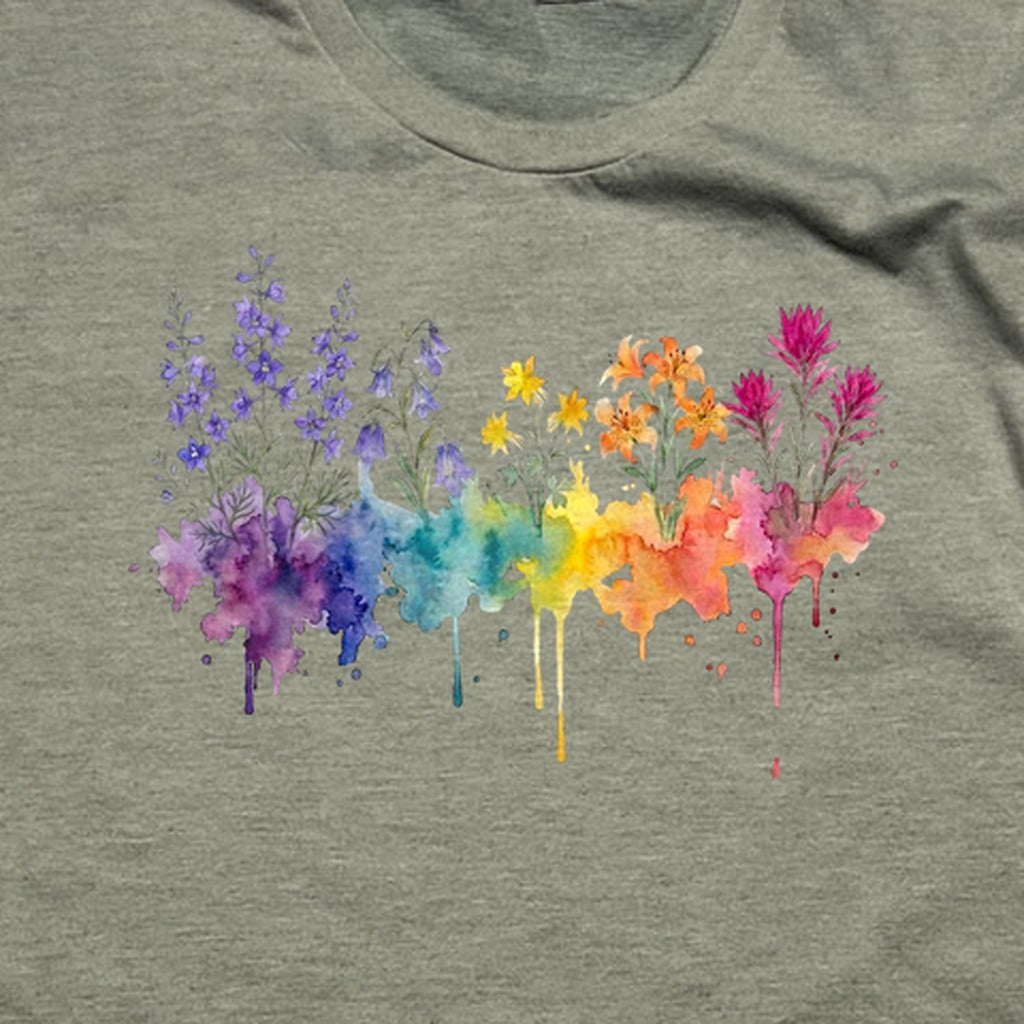 Watercolor Olympic Wildflowers T-Shirt