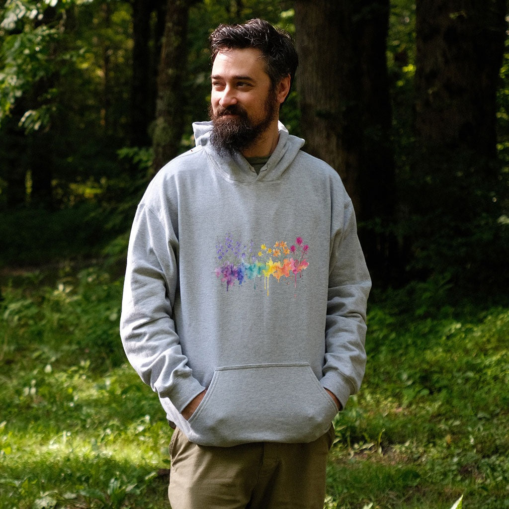 Watercolor Olympic Wildflowers Hoodie