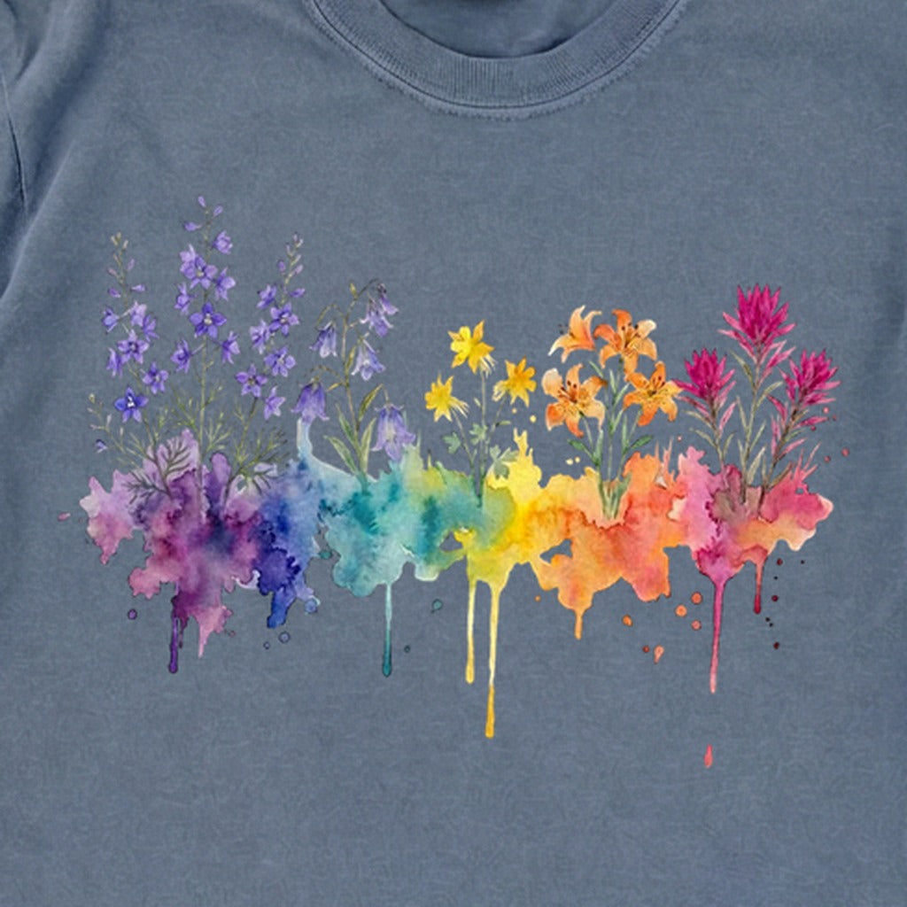 Watercolor Olympic Wildflowers Premium Long Sleeve