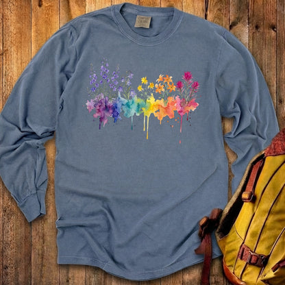 Watercolor Olympic Wildflowers Premium Long Sleeve