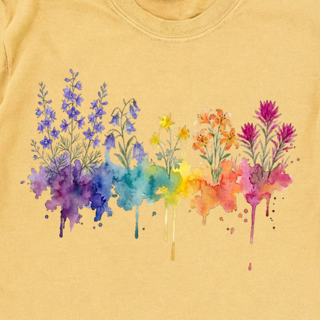 Watercolor Olympic Wildflowers Premium Long Sleeve