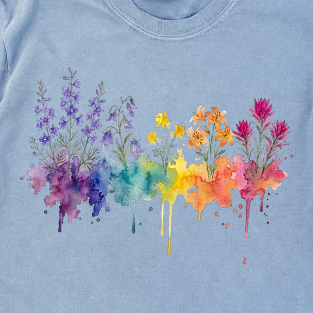 Watercolor Olympic Wildflowers Premium Long Sleeve