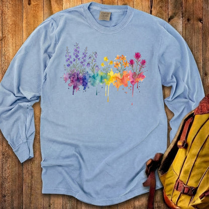 Watercolor Olympic Wildflowers Premium Long Sleeve