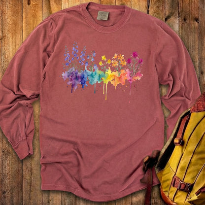 Watercolor Olympic Wildflowers Premium Long Sleeve