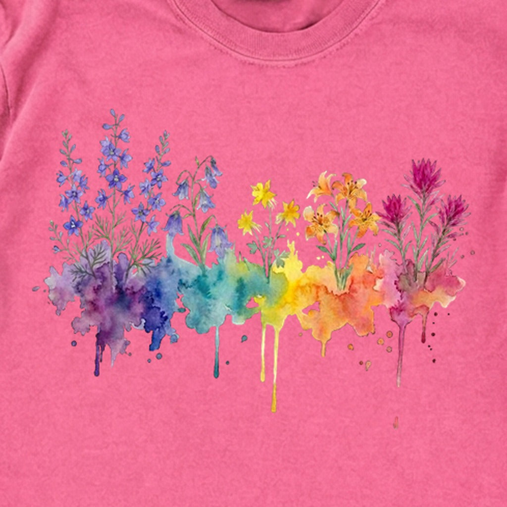 Watercolor Olympic Wildflowers Premium Long Sleeve