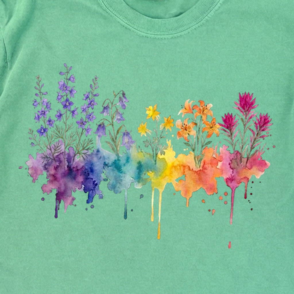 Watercolor Olympic Wildflowers Premium Long Sleeve