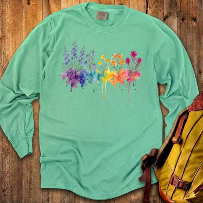 Watercolor Olympic Wildflowers Premium Long Sleeve