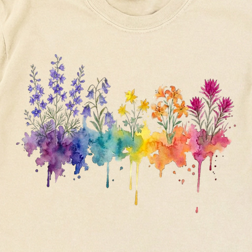 Watercolor Olympic Wildflowers Premium Long Sleeve