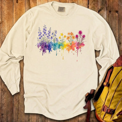 Watercolor Olympic Wildflowers Premium Long Sleeve