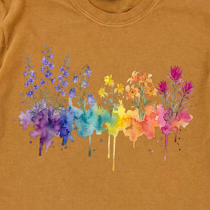 Watercolor Olympic Wildflowers Premium Long Sleeve
