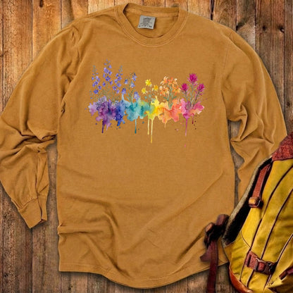 Watercolor Olympic Wildflowers Premium Long Sleeve